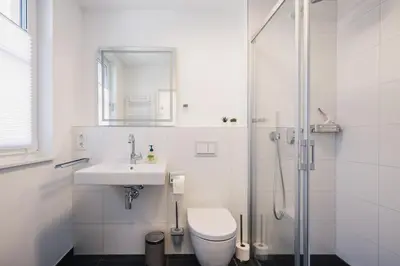 Ein Badezimmer in der Unterkunft Ferienhäuser Baltic Lagoon Haus 16c