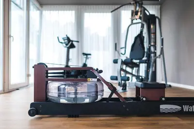 Das Fitnesscenter und/oder die Fitnesseinrichtungen in der Unterkunft Ferienhäuser Baltic Lagoon Haus 16b