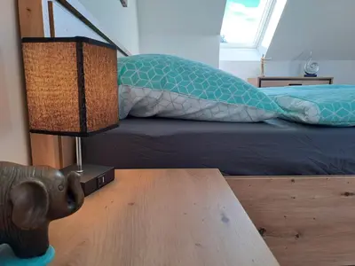 Ein Bett oder Betten in einem Zimmer der Unterkunft Ein Stück Glück