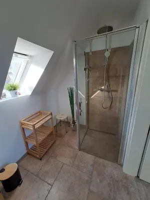Ein Badezimmer in der Unterkunft Ein Stück Glück