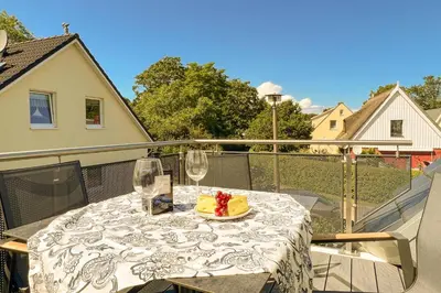 Ein Balkon oder eine Terrasse in der Unterkunft Düne 7 Apartment 7A 06