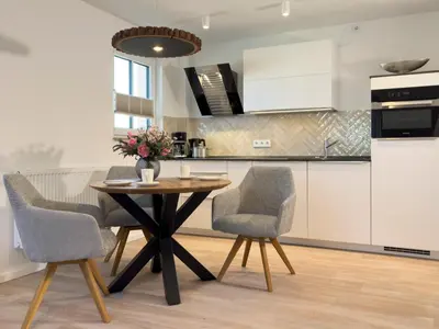 Küche/Küchenzeile in der Unterkunft Düne 7 Apartment 7A 06