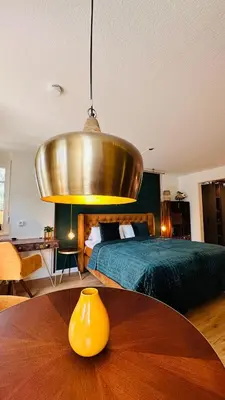 Ein Bett oder Betten in einem Zimmer der Unterkunft Strandgold