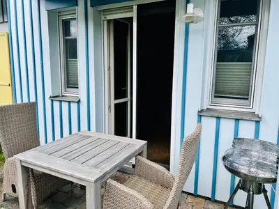Ein Balkon oder eine Terrasse in der Unterkunft Strandgold
