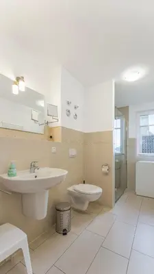 Ein Badezimmer in der Unterkunft Käpt'n Kalle Ferienwohnungen