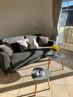 Ein Sitzbereich in der Unterkunft Kleine Oase - Haus Meer Whg13