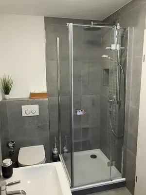Ein Badezimmer in der Unterkunft Kleine Oase - Haus Meer Whg13