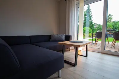 Ein Sitzbereich in der Unterkunft Seehaus-Zingst