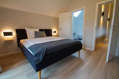 Ein Bett oder Betten in einem Zimmer der Unterkunft Seehaus-Zingst
