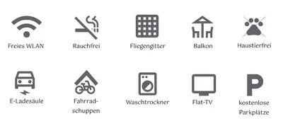 Grundriss der Unterkunft Ferienwohnung Meerfarbig Zingst - HAUSTIERFREI -Balkon - Glasfaser - Parkplatz - Fahrradschuppen - zentral&ruhig - E-Ladesäule - Waschtrockner - Nichtraucher