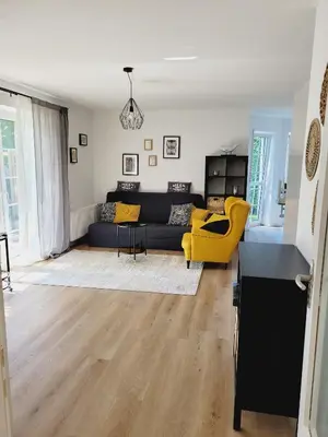 Ein Sitzbereich in der Unterkunft Haus Seeschwalbe, Whg 2