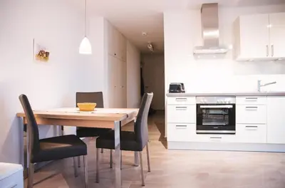 Küche/Küchenzeile in der Unterkunft Zum Anker, moderne Ferienwohnung für 3 Personen in Zingst