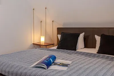 Ein Bett oder Betten in einem Zimmer der Unterkunft Glücksfinder