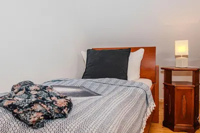 Ein Bett oder Betten in einem Zimmer der Unterkunft Glücksfinder