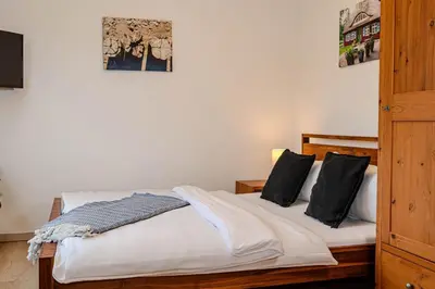 Ein Bett oder Betten in einem Zimmer der Unterkunft Glücksfinder