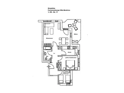 Grundriss der Unterkunft Villa Beatrice - Wohnung 17