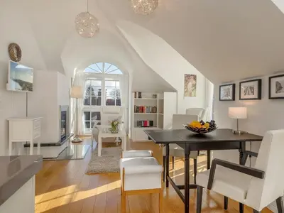 Ein Sitzbereich in der Unterkunft Villa Deigraf-Whg 9 Niehagen