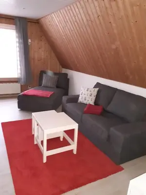 Ein Sitzbereich in der Unterkunft 2er Fewo-Zingst