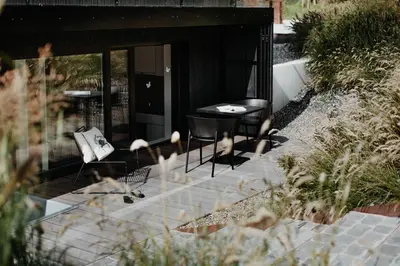 Ein Garten an der Unterkunft Refugium zum Hohen Ufer 