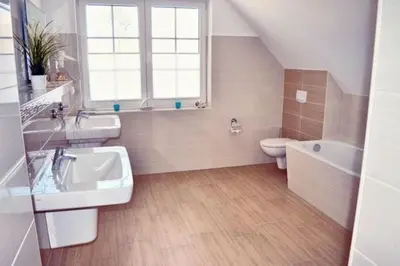 Ein Badezimmer in der Unterkunft Ferienhaus Tunnisch