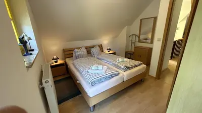 Ein Bett oder Betten in einem Zimmer der Unterkunft Haus Franzi Wohnung 1