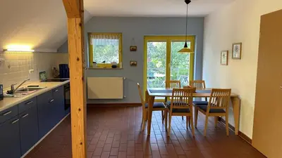 Küche/Küchenzeile in der Unterkunft Haus Franzi Wohnung 1