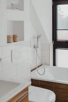 Ein Badezimmer in der Unterkunft SandDorn 1 und 2