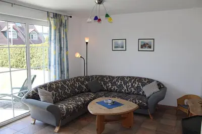 Ein Sitzbereich in der Unterkunft Sünnenkringel 57