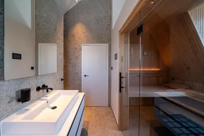 Ein Badezimmer in der Unterkunft Dünenhaus Dierhagen