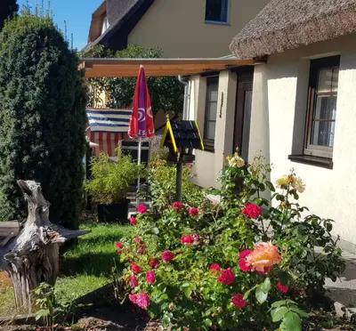 Ein Garten an der Unterkunft Fewo am Rosengarten