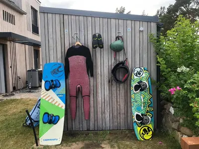 Ein Garten an der Unterkunft SandKorn 1 und 2