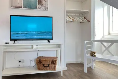 TV/Unterhaltungsangebot in der Unterkunft Strandwild