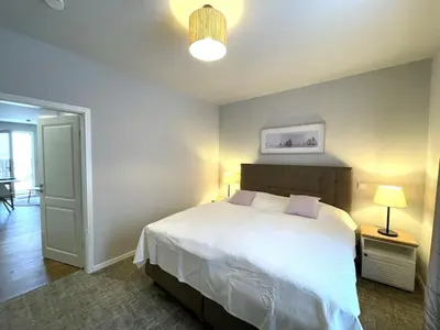 Ein Bett oder Betten in einem Zimmer der Unterkunft Ferienwohnung Baltic Lagoon Ostsee