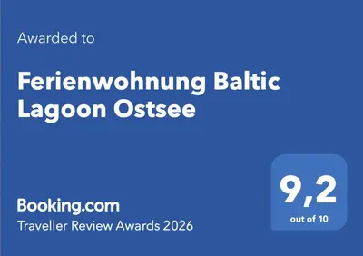 Ein Zertifikat, Auszeichnung, Logo oder anderes Dokument, das in der Unterkunft Ferienwohnung Baltic Lagoon Ostsee ausgestellt ist