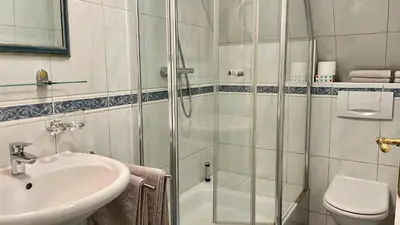 Ein Badezimmer in der Unterkunft Haus Strandgut FW 6