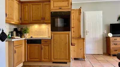 Küche/Küchenzeile in der Unterkunft Haus Strandgut FW 2