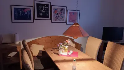 Ein Sitzbereich in der Unterkunft Fewo Muschel incl Kurkarte Parkplatz und strandnah