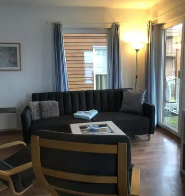 Ein Sitzbereich in der Unterkunft FLOATING HOUSES - 