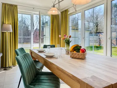 Ein Sitzbereich in der Unterkunft Windland