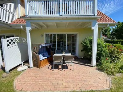 Ein Balkon oder eine Terrasse in der Unterkunft Dat Gele Hus Wohnung 2