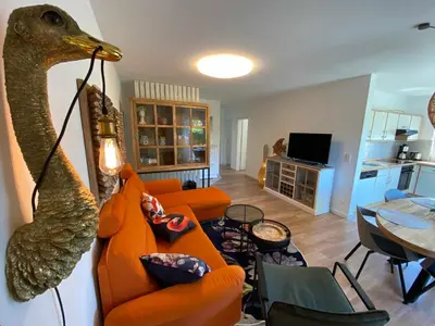 TV/Unterhaltungsangebot in der Unterkunft Dat Gele Hus Wohnung 2