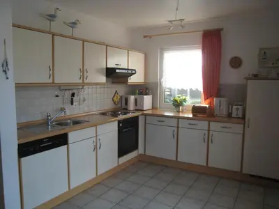 Küche/Küchenzeile in der Unterkunft Dat Gele Hus Wohnung 2
