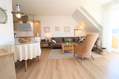 Küche/Küchenzeile in der Unterkunft Birkenhof App 17, Käpt´n Suite