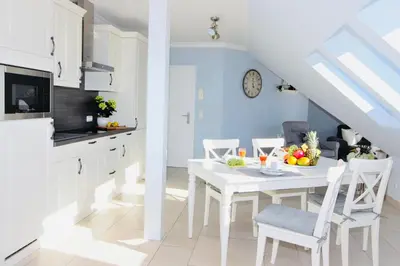 Küche/Küchenzeile in der Unterkunft StorchenSuite - Zingst