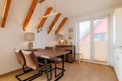 Küche/Küchenzeile in der Unterkunft Suite Strandrose