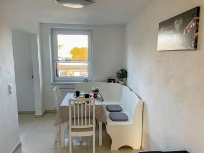Ein Sitzbereich in der Unterkunft Apartment Haus Stefanie by Interhome