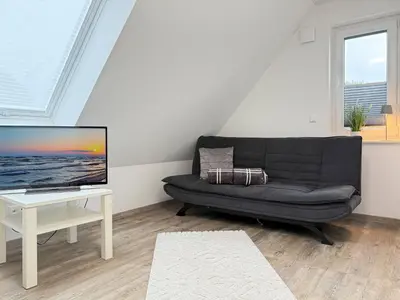 TV/Unterhaltungsangebot in der Unterkunft Boddenblick 9