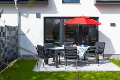 Ein Patio oder anderer Außenbereich in der Unterkunft Boddenblick 9