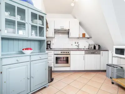 Küche/Küchenzeile in der Unterkunft Abenteuer Zingst Top 4 Sterne Ferienwohnung Kormoran