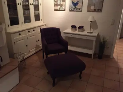 Ein Sitzbereich in der Unterkunft FW Blume